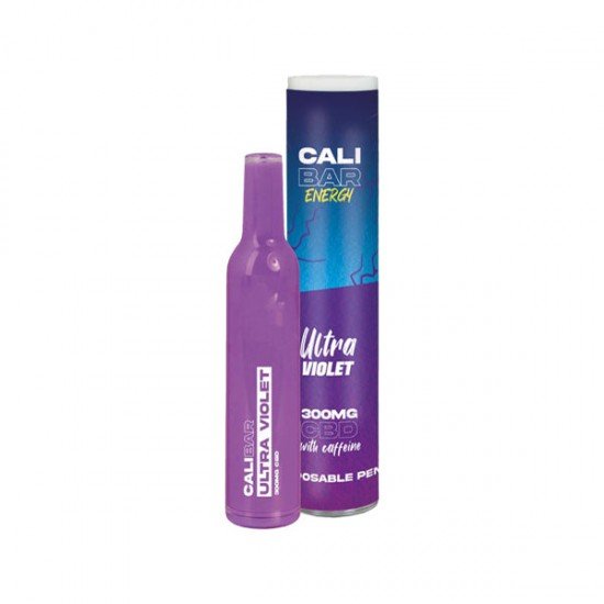 CALI BAR ENERGY with Caffeine Full Spectrum 300mg CBD Vape Disposable - Flavour: Ultra Violet