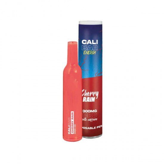 CALI BAR ENERGY with Caffeine Full Spectrum 300mg CBD Vape Disposable - Flavour: Cherry Rain