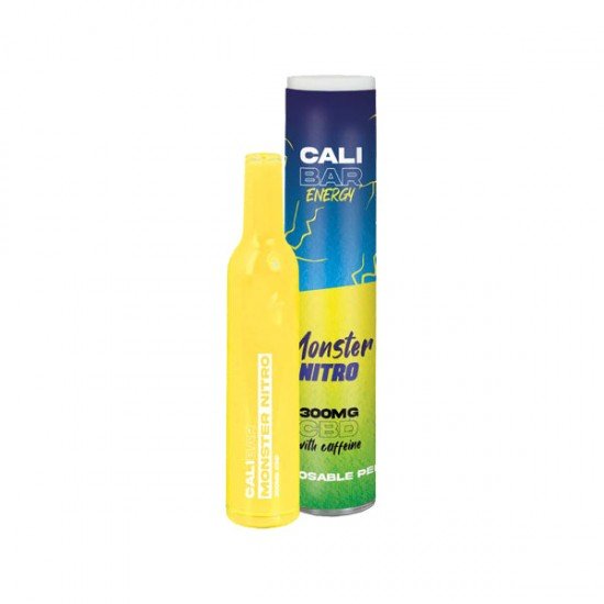 CALI BAR ENERGY with Caffeine Full Spectrum 300mg CBD Vape Disposable - Flavour: Monster Nitro