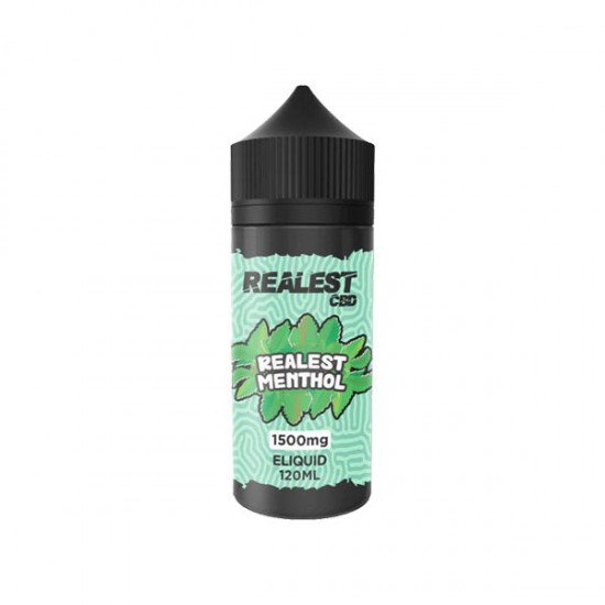 Realest CBD 1500mg Broad Spectrum CBD E-Liquid 100ml (BUY 1 GET 1 FREE) - Flavour: Realest Menthol