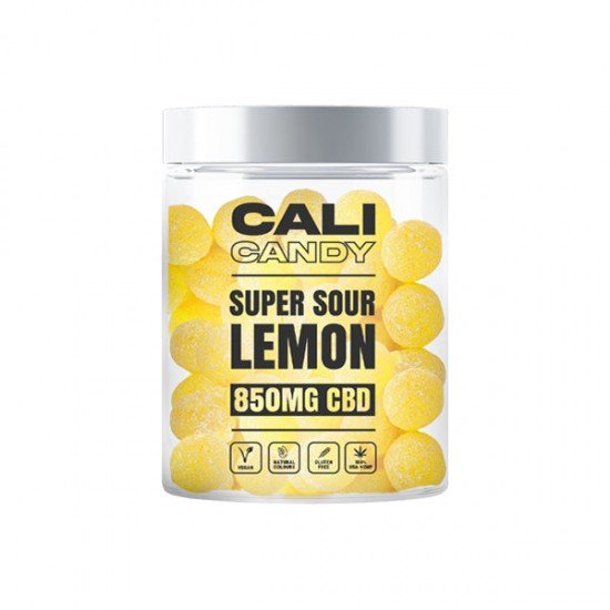 CALI CANDY 850mg CBD Vegan Sweets (Small) - 10 Flavours - Flavour: Super Sour Lemon