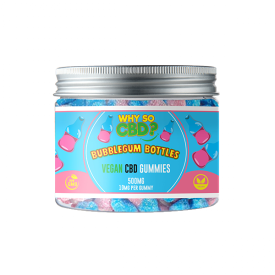 Why So CBD? 500mg CBD Small Vegan Gummies - 11 Flavours - Gummies: Bubblegum Bottles