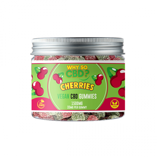 Why So CBD? 1500mg CBD Small Vegan Gummies - 11 Flavours - Gummies: Cherries