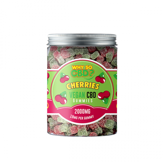 Why So CBD? 2000mg CBD Large Vegan Gummies - 11 Flavours - Gummies: Cherries