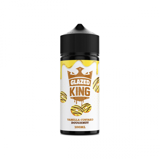 Glazed King 100ml Shortfill 0mg (70VG/30PG) - Flavour: Vanilla Custard Doughnut