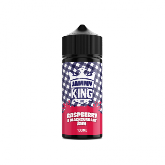 Jammy King 100ml Shortfill 0mg (70VG/30PG) - Flavour: Raspberry & Blackcurrant Jam