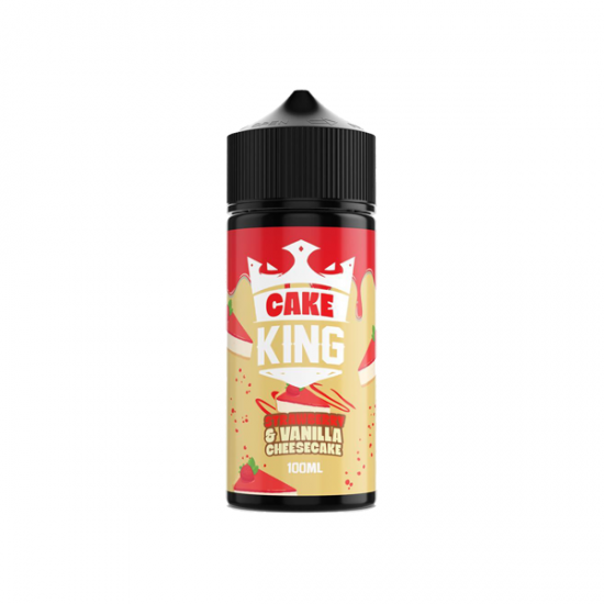 Cake King 100ml Shortfill 0mg (70VG/30PG) - Flavour: Strawberry & Vanilla Cheesecake