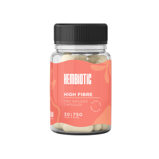 Hembiotic 750mg CBD Capsules - 30 Caps - Flavour: High Fibre