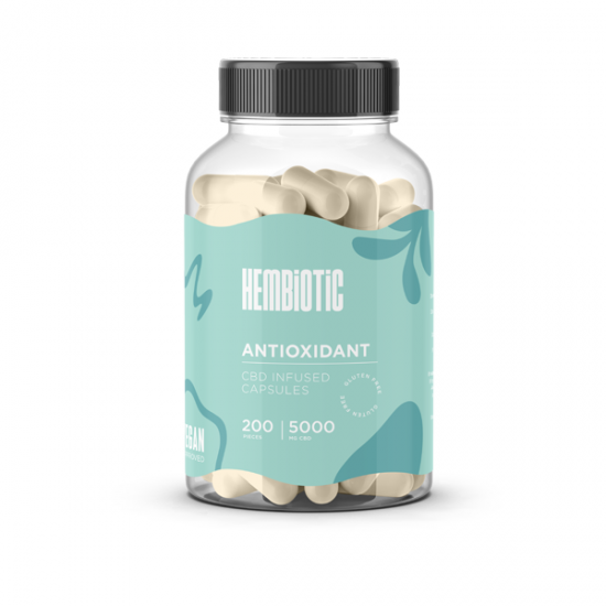 Hembiotic 5000mg Bulk CBD Capsules - 200 Caps - Flavour: Antioxidant