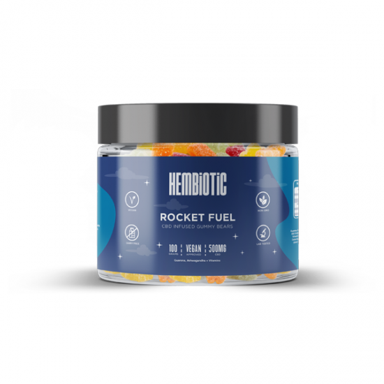 Hembiotic 500mg CBD Gummy Bears - 100g - Flavour: Rocket Fuel