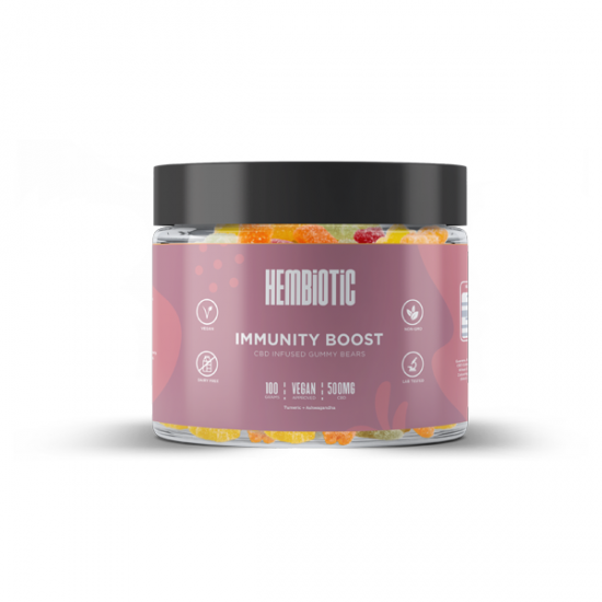 Hembiotic 500mg CBD Gummy Bears - 100g - Flavour: Immunity Boost