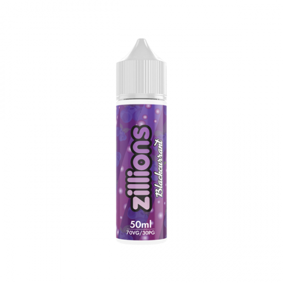 Zillions 50ml Shortfill 0mg (70VG/30PG) - Flavour: Blackcurrant & Quantity: x10