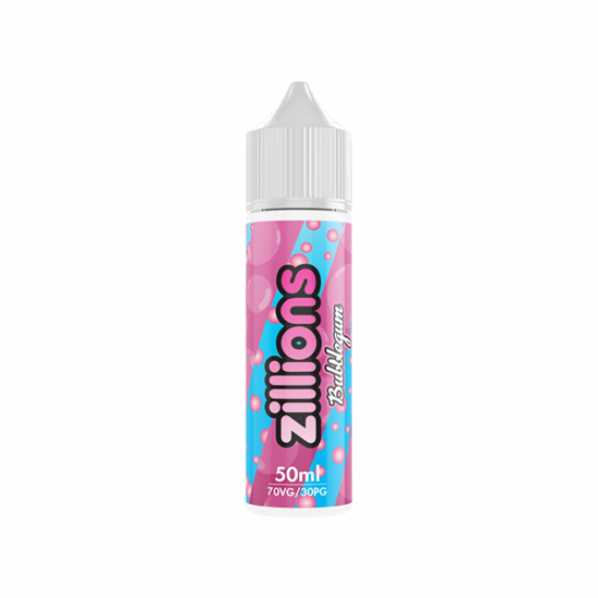 Zillions 50ml Shortfill 0mg (70VG/30PG) - Flavour: Bubblegum & Quantity: x10