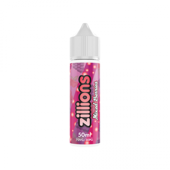 Zillions 50ml Shortfill 0mg (70VG/30PG) - Flavour: Mixed Berries & Quantity: x10