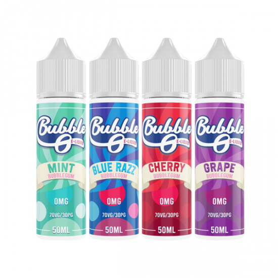 Bubble O 50ml Shortfill 0mg (70VG/30PG) - Flavour: Cherry Bubblegum & Quantity: x10