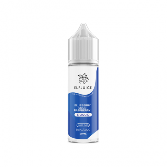 Elf Juice 50ml Shortfill 0mg (50VG/50PG) - Flavour: Blue Sour Raspberry