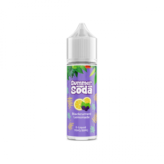 Summer Soda 50ml Shortfill 0mg (70VG/30PG) - Flavour: Blackcurrant Lemonade & Quantity: x10