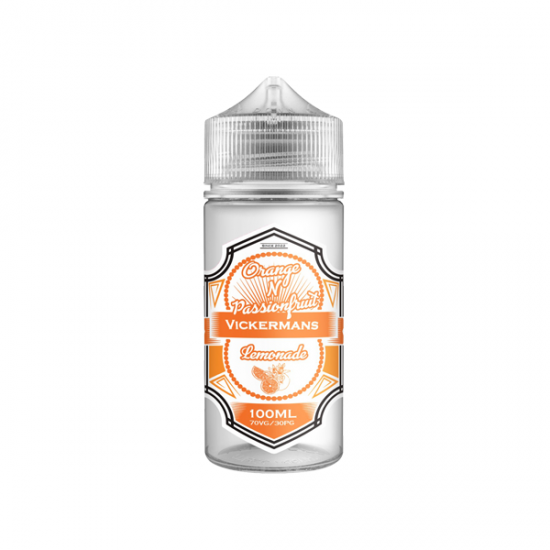 Vickermans Lemonade 100ml Shortfill 0mg (70VG/30PG) - Flavour: Orange N Passionfruit Lemonade