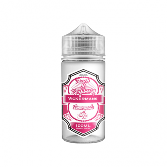 Vickermans Lemonade 100ml Shortfill 0mg (70VG/30PG) - Flavour: Peach N Raspberry Lemonade