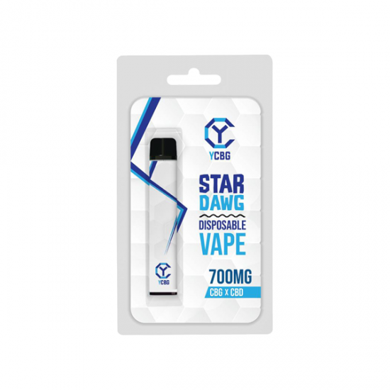 yCBG 700mg CBD + CBG Flowform Disposable Vape Pen (BUY 1 GET 1 FREE) - Flavour: Stardawg