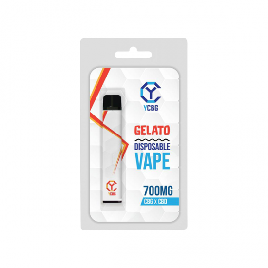 yCBG 700mg CBD + CBG Flowform Disposable Vape Pen (BUY 1 GET 1 FREE) - Flavour: Gelato