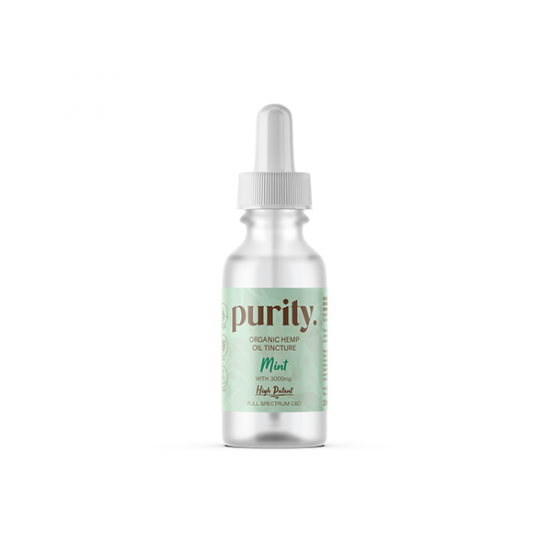 Purity 3000mg Full-Spectrum High Potency CBD Hemp Oil 30ml - Flavour: Mint