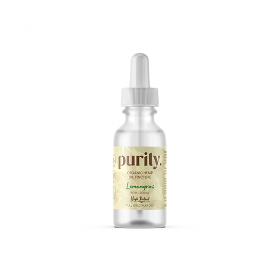 Purity 1200mg Full-Spectrum High Potency CBD Olive Oil 30ml - Flavour: Lemongrass