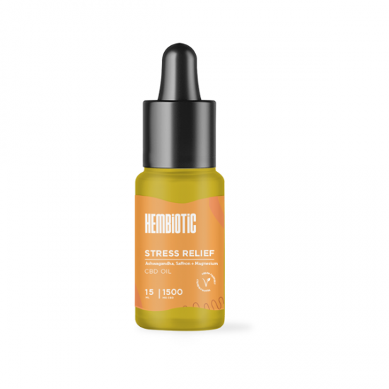 Hembiotic 1500mg CBD Oil - 15ml - Flavour: Stress Relief