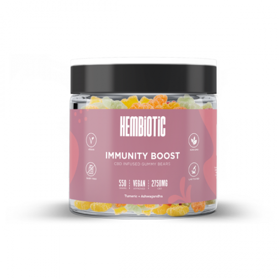 Hembiotic 2750mg Bulk CBD Gummy Bears - 550g - Flavour: Immunity Boost