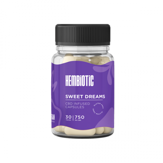 Hembiotic 750mg CBD Capsules - 30 Caps - Flavour: Sweet Dreams