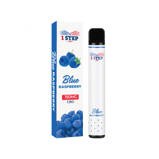 1 Step 150mg CBD Disposable Vape Device - Flavour: Blue Raspberry