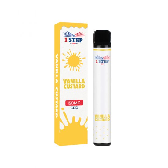 1 Step 150mg CBD Disposable Vape Device - Flavour: Vanilla Custard