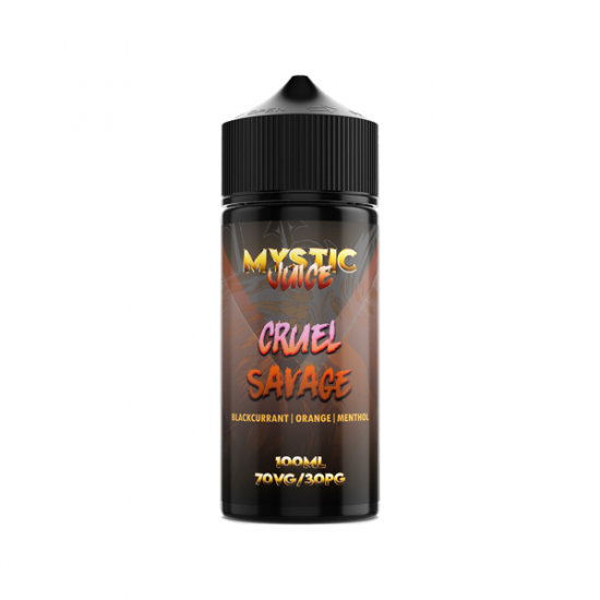 Mystic Juice 100ml Shortfill 0mg (70VG/30PG) - Flavour: Cruel Savage