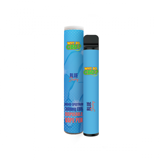 Why So CBD? 300mg CBD Broad Spectrum Disposable Vape - 2ml - Flavour: Blue Slushy