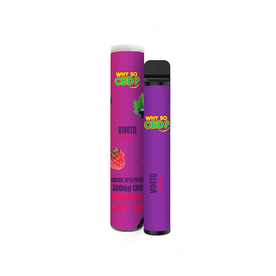 Why So CBD? 300mg CBD Broad Spectrum Disposable Vape - 2ml - Flavour: Vimto Haze