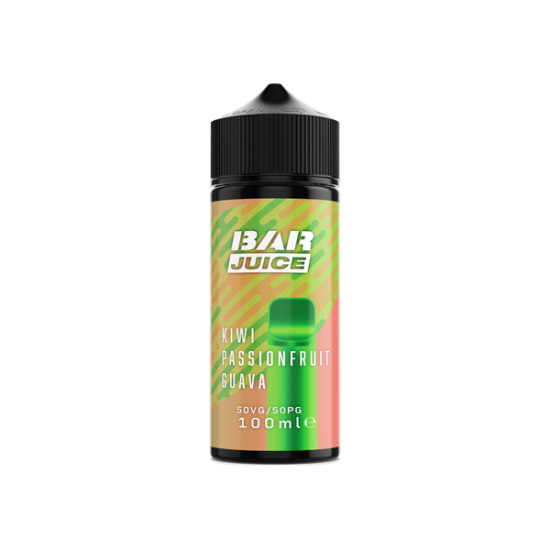 Bar Juice 100ml Shortfill 0mg (50VG/50PG) - Flavour: Kiwi Passion Fruit Guava