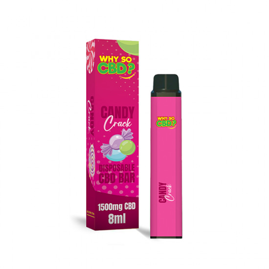 Why So CBD? 1500mg CBD Broad Spectrum Disposable Vape - 8ml - Flavour: Candy Crack