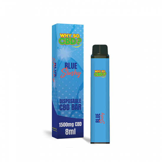 Why So CBD? 1500mg CBD Broad Spectrum Disposable Vape - 8ml - Flavour: Blue Slushy