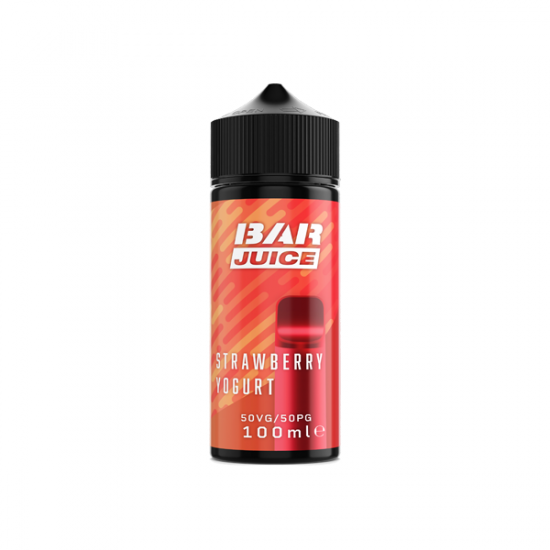 Bar Juice 100ml Shortfill 0mg (50VG/50PG) - Flavour: Strawberry Yogurt