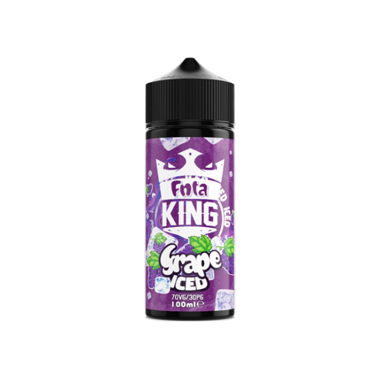 FNTA King Iced 100ml Shortfill 0mg (70VG/30PG) - Size: Grape