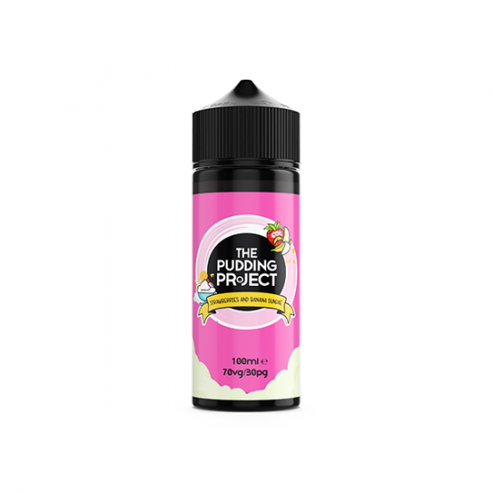 0mg Pudding Project E-liquid Shortfill 100ml (70VG/30PG) - Flavour: Strawberries & Banana Sundae