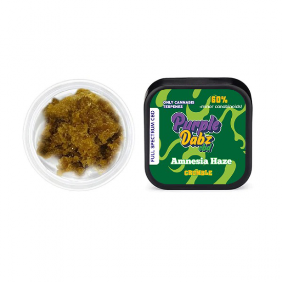 Purple Dank 60% Full Spectrum Crumble - 0.5g (BUY 1 GET 1 FREE) - Flavour: Amnesia Haze