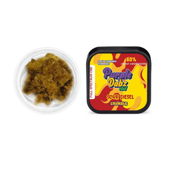 Purple Dank 60% Full Spectrum Crumble - 1.0g (BUY 1 GET 1 FREE) - Flavour: Sour Diesel