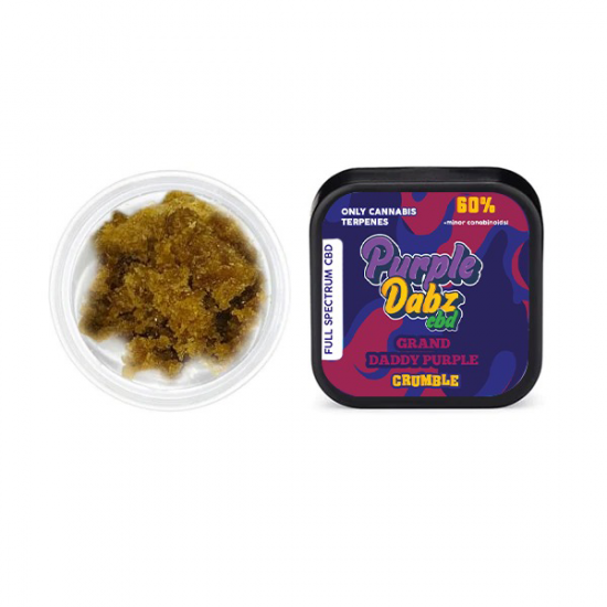 Purple Dank 60% Full Spectrum Crumble - 1.0g (BUY 1 GET 1 FREE) - Flavour: Grand Daddy Purple