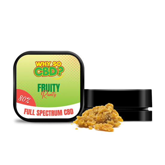 Why So CBD? 80% Full Spectrum CBD Crumble 5g - Flavour: Fruity Runtz