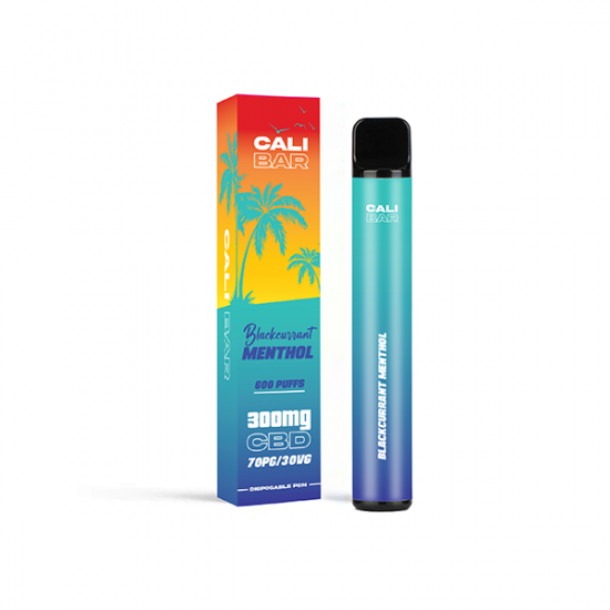 CALI BAR C600 300mg CBD Disposable Vape Device 600 Puffs - Flavour: Blackcurrant Menthol