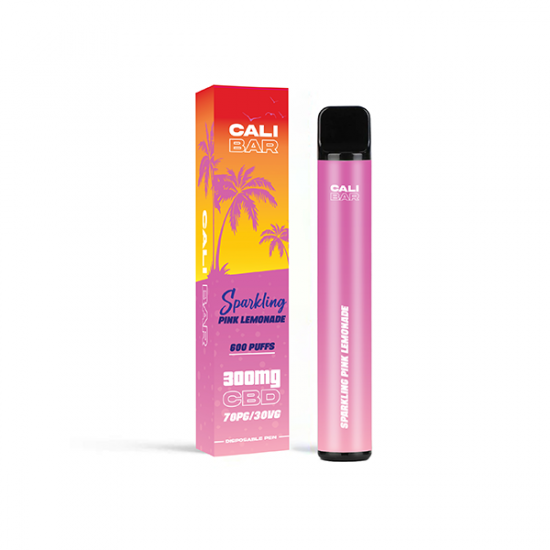 CALI BAR C600 300mg CBD Disposable Vape Device 600 Puffs - Flavour: Sparkling Pink Lemonade