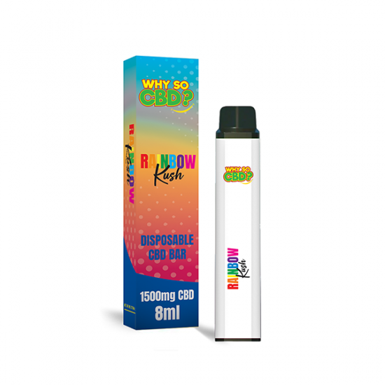 Why So CBD? 1500mg CBD Broad Spectrum Disposable Vape - 8ml - Flavour: Rainbow Kush