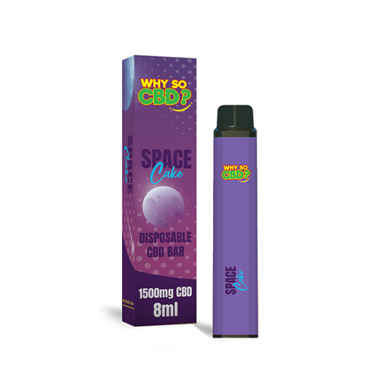 Why So CBD? 1500mg CBD Broad Spectrum Disposable Vape - 8ml - Flavour: Space Cake