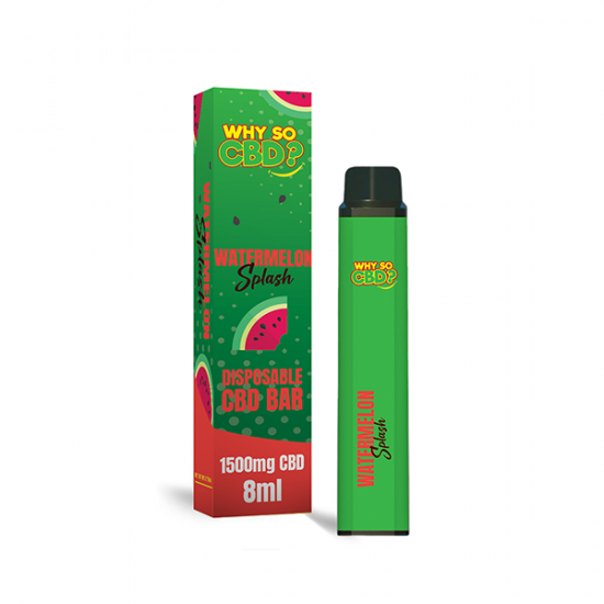 Why So CBD? 1500mg CBD Broad Spectrum Disposable Vape - 8ml - Flavour: Watermelon Splash